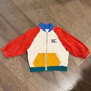 Bobo Choses Cotton Color Block Track Jacket/sweatshirt 12m
